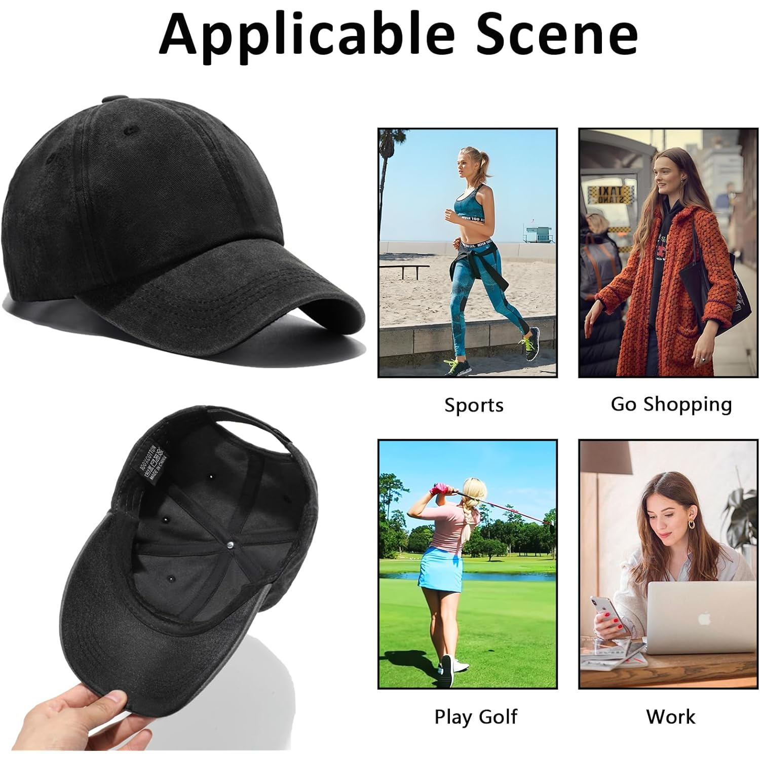 Adjustable Baseball Cap Men Retro Style Baseball Hat Women
