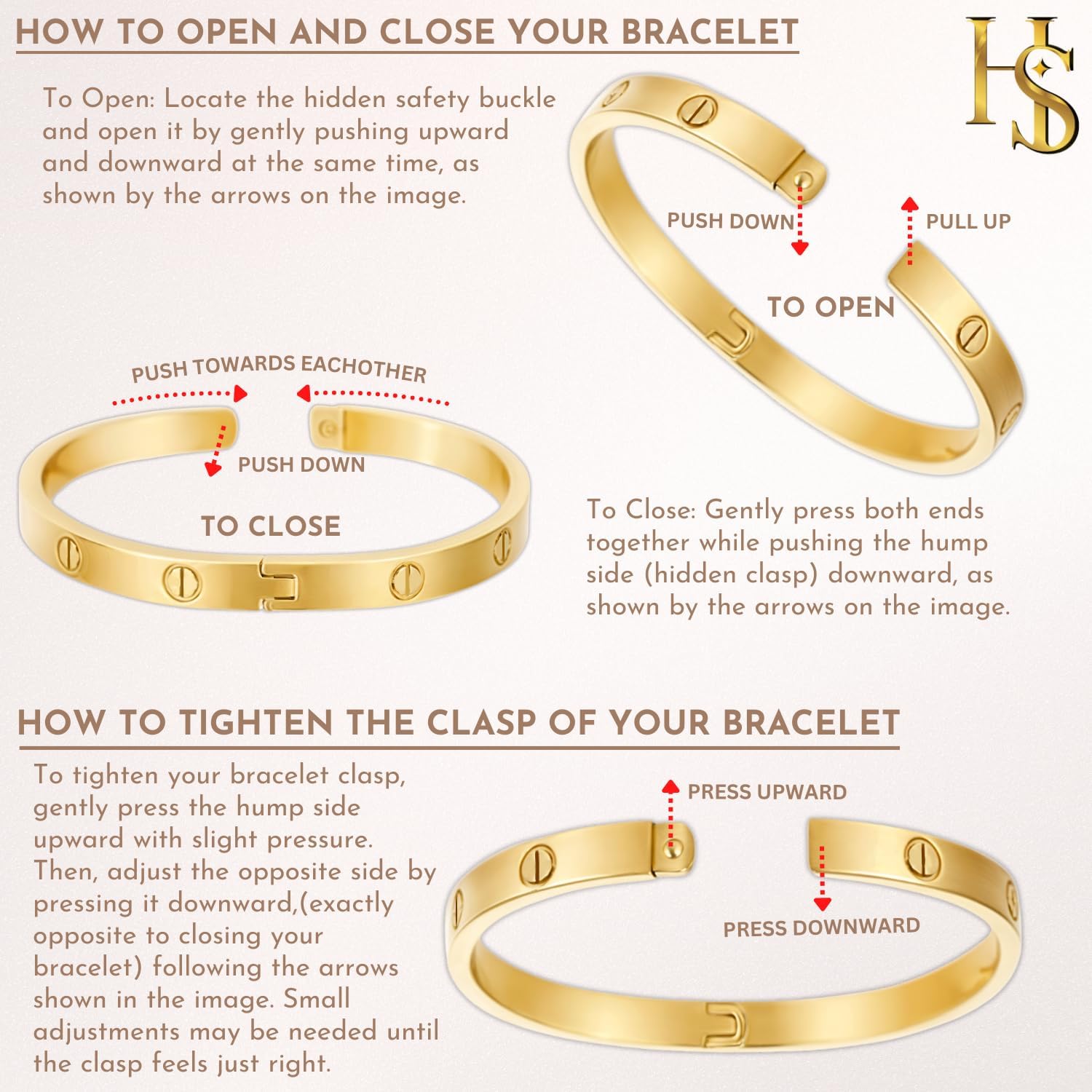Gold Bracelet for Women | 18K Gold Plated Stainless Steel Gold Bracelet | Lovely Gift for Women