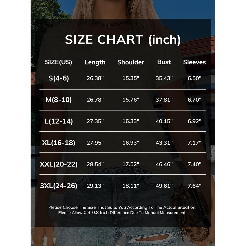 ATHMILE Womens T Shirt Summer Tops Short Sleeve Fashion Basic Casual Oversized Beach Vacation Clothes 2025 Trendy