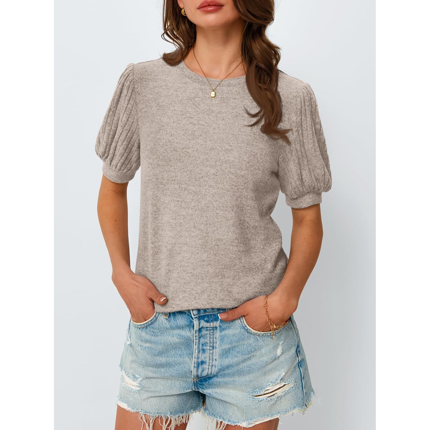 AUTOMET Womens Tops Summer Sweater Long Tunic Dressy Casual Blouses Business Cute Trendy Short Sleeve Shirt 2025
