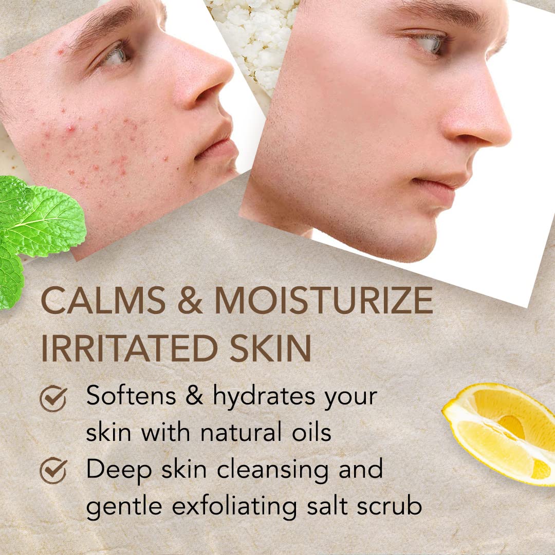 O Naturals Exfoliating Lemon Oil Dead Sea Salt Deep-Cleansing Face & Body Scrub