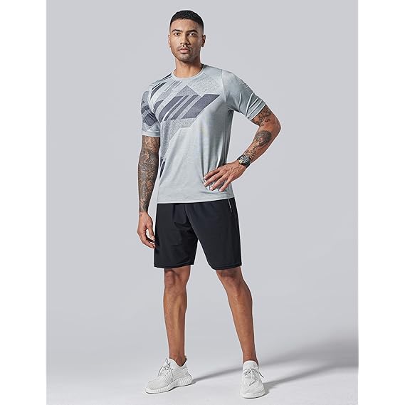 5 Pack Men’s Active Workout Shirts Crew Neck T Shirts