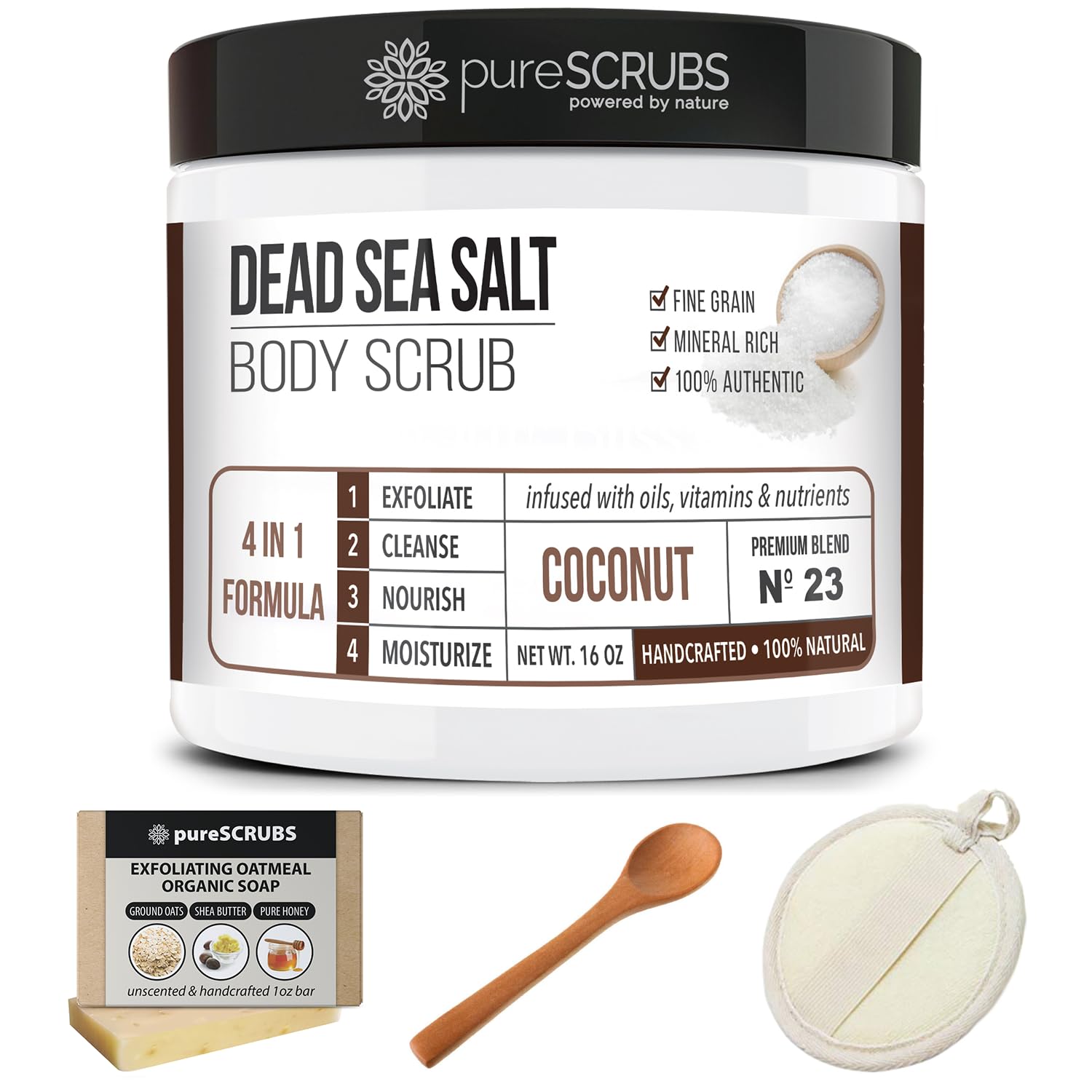 pureSCRUBS Premium Coconut Body Scrub Set