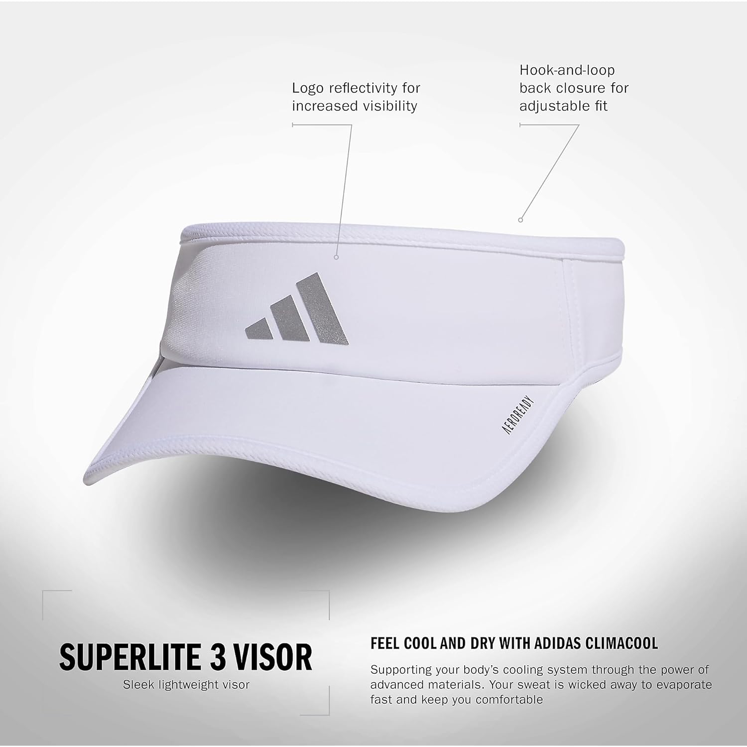 adidas Superlite, Sun Visor Hat for Women, Sport Performance, Outdoor Activities