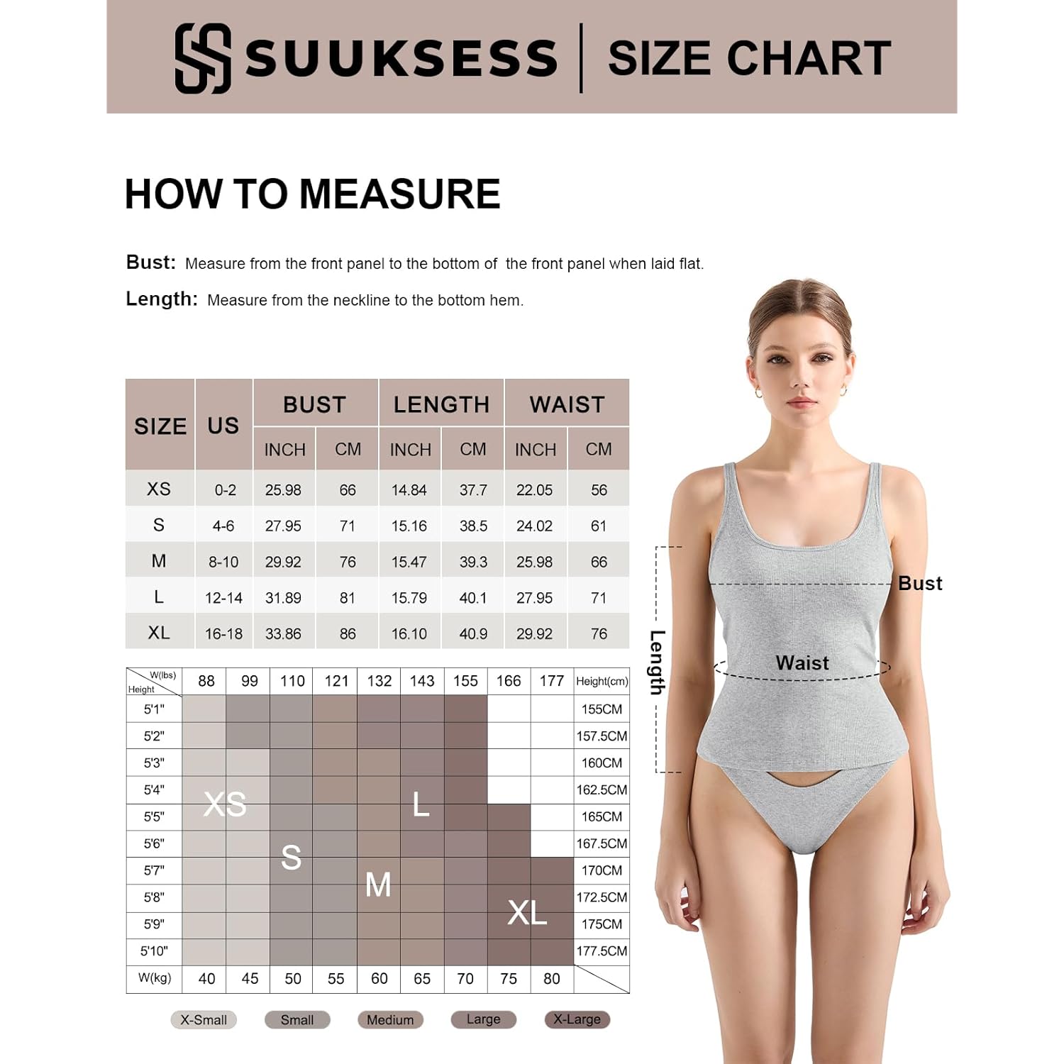SUUKSESS Women Padded Cotton Ribbed Long Tank Tops 2025 Summer Going Out Basic Scoop Neck Cami Tops
