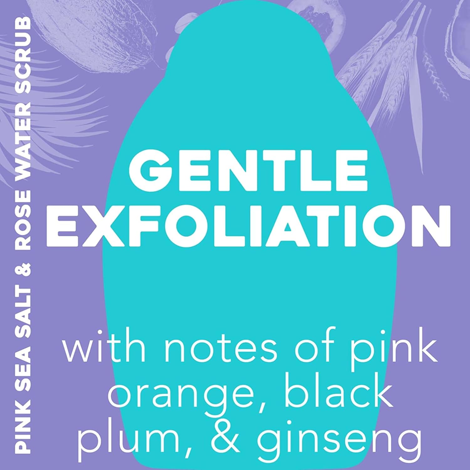 OGX Sensitive + Rose Water & Pink Sea Salt Exfoliating Body Scrub