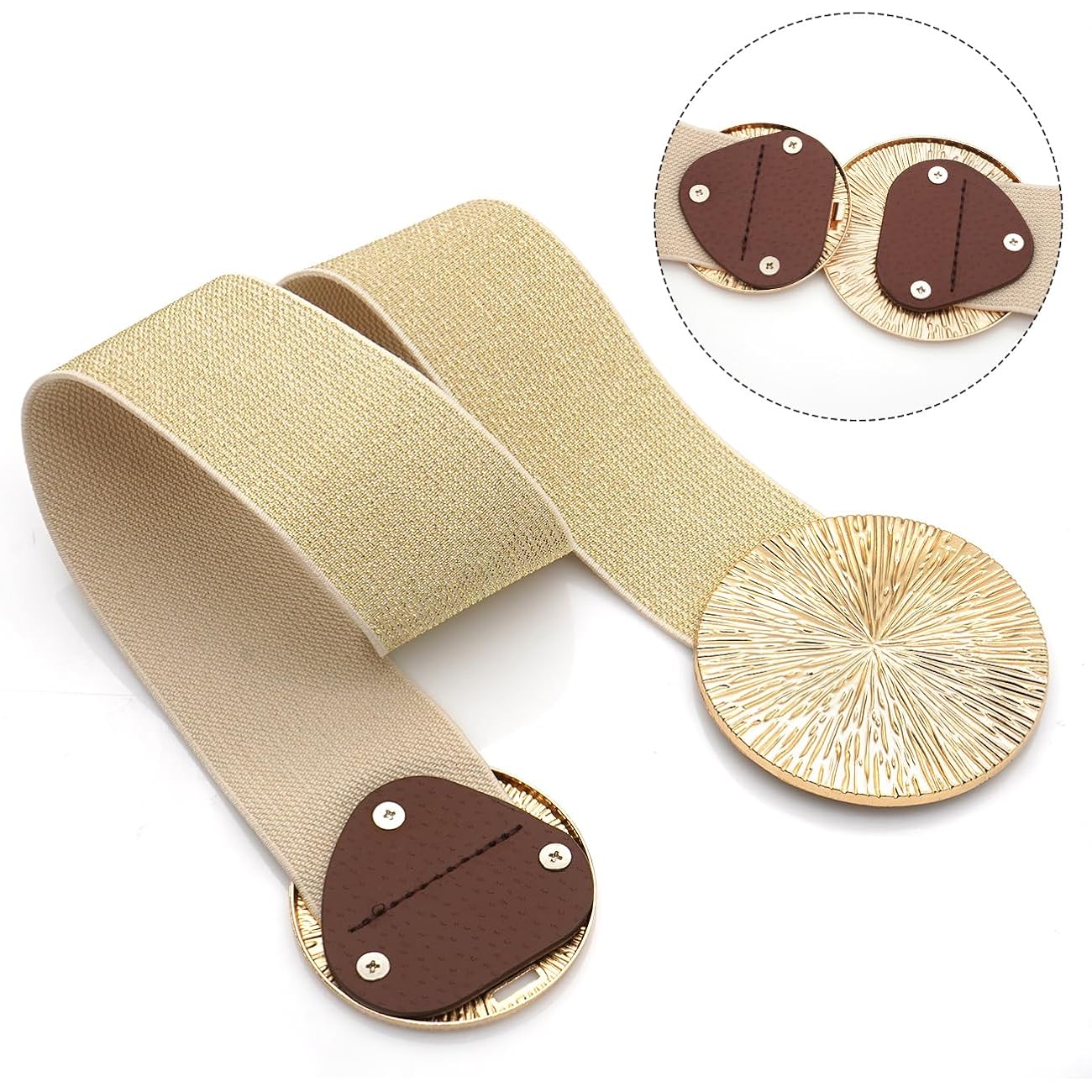 Women Wide Stretchy Waist Belts Elastic Cinch Belt for Dresses