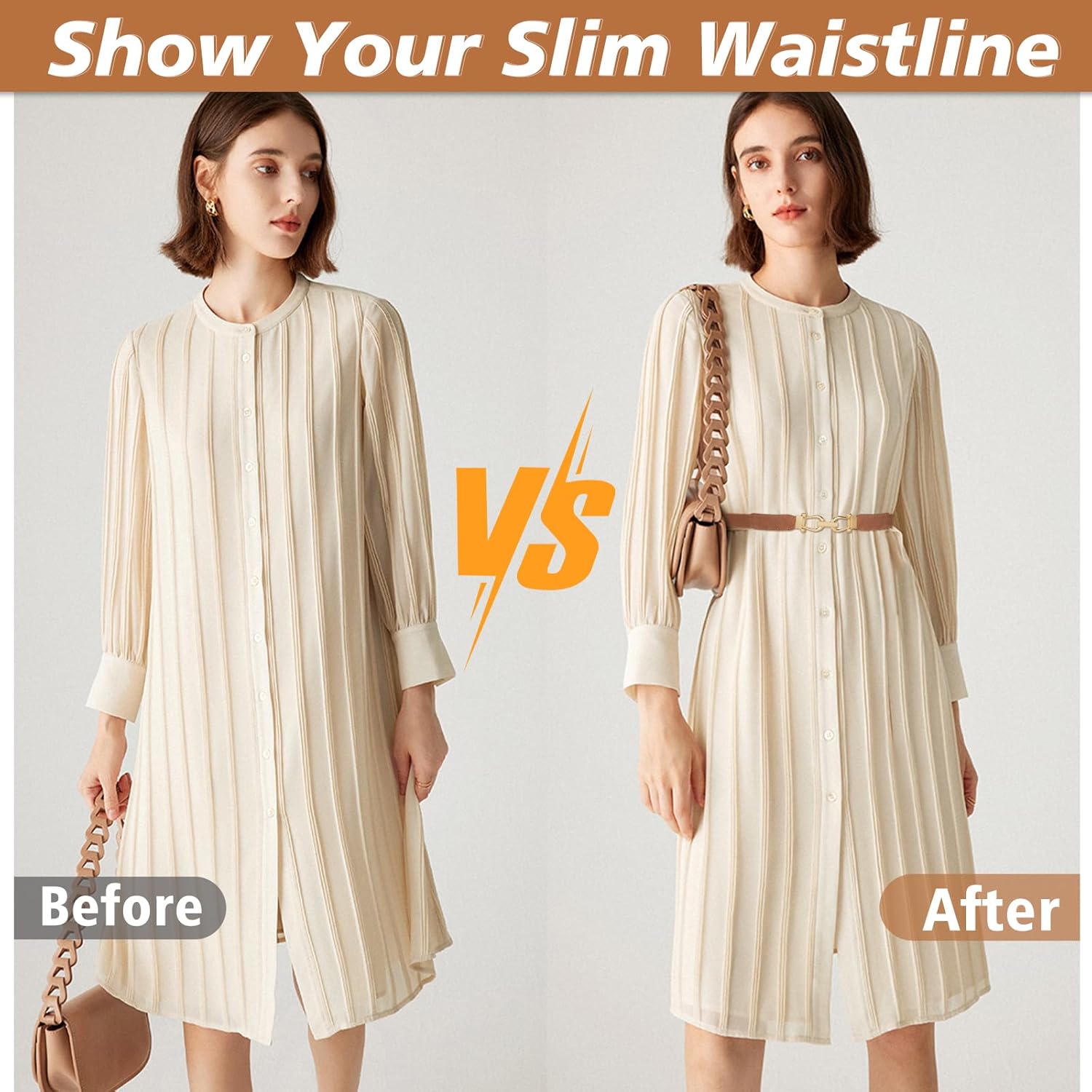 JASGOOD Women Skinny Elastic Stretch Belt for Dresses Retro Ladies Waist Vintage Thin Belt