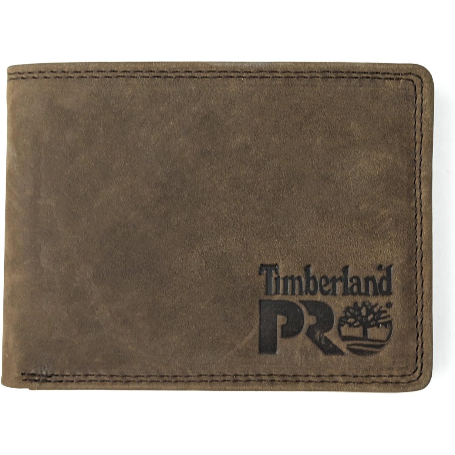 Timberland PRO Men's Leather RFID Wallet with Removable Flip Pocket Card Carrier