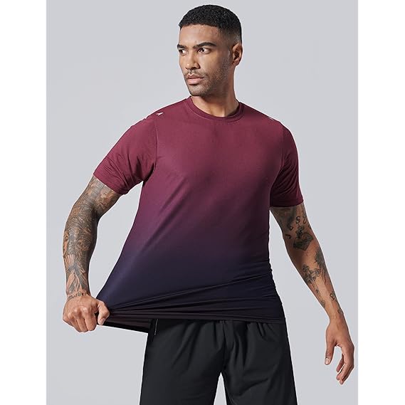 5 Pack Men’s Active Workout Shirts Crew Neck T Shirts