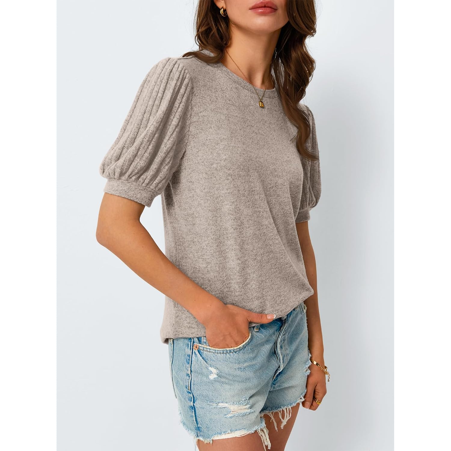 AUTOMET Womens Tops Summer Sweater Long Tunic Dressy Casual Blouses Business Cute Trendy Short Sleeve Shirt 2025