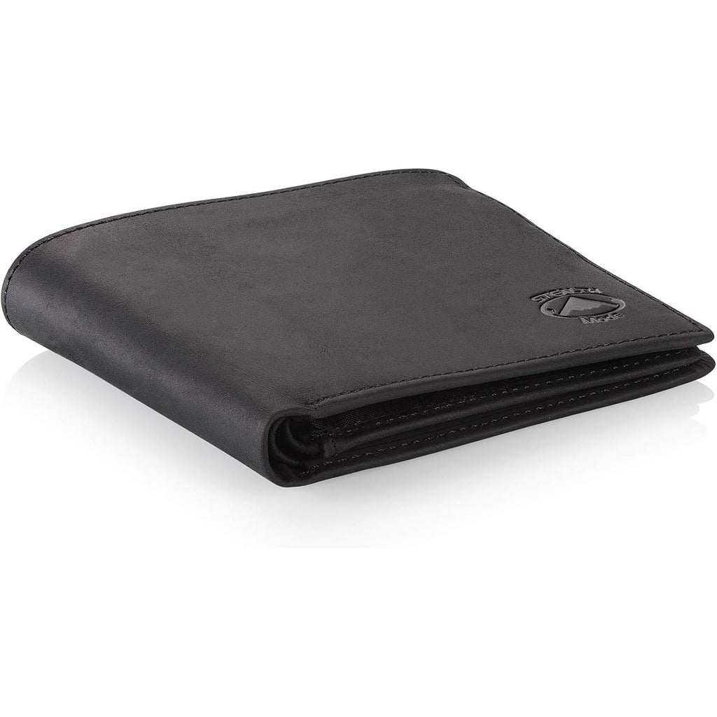 Stealth Mode Leather Bifold Wallet for Men With ID Window and RFID Blocking