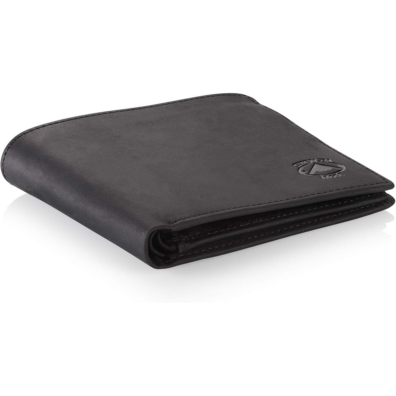 Stealth Mode Leather Bifold Wallet for Men With ID Window and RFID Blocking