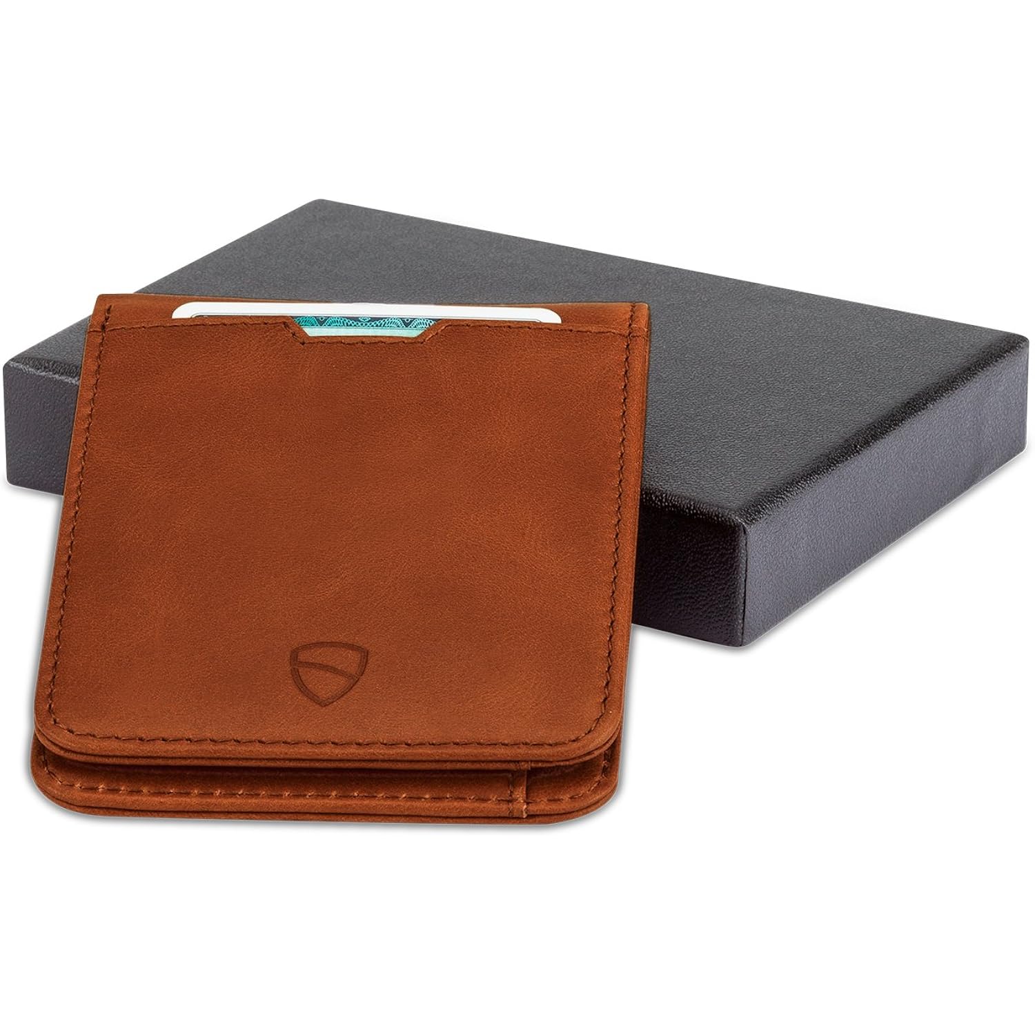 Vaultskin Slim RFID Blocking Bifold Leather Wallet for Men - Minimalist Front Pocket Card Holder for ID, Cards & Cash, Gift for Him (Manhattan)