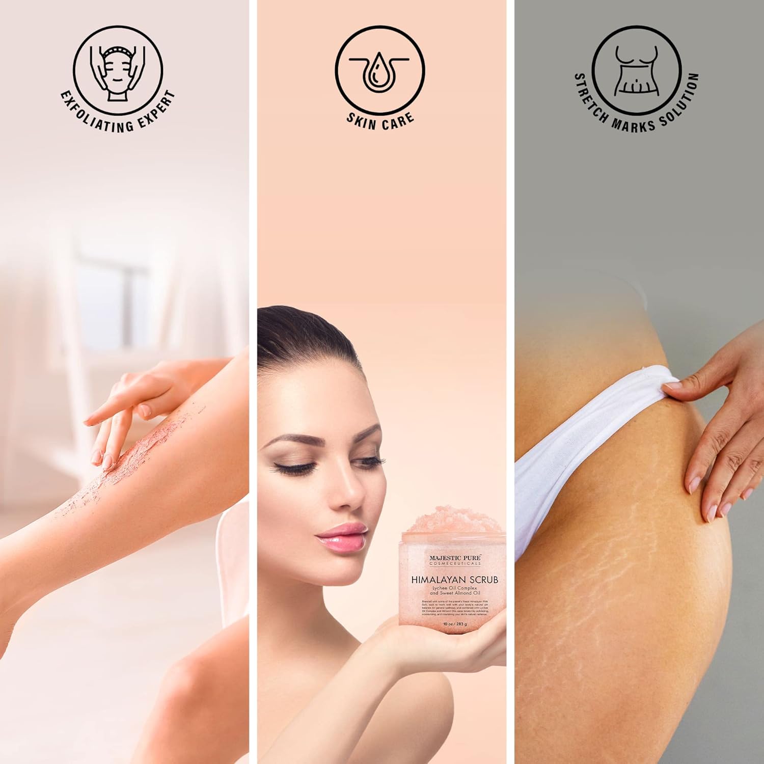 MAJESTIC PURE Himalayan Salt Body Scrub