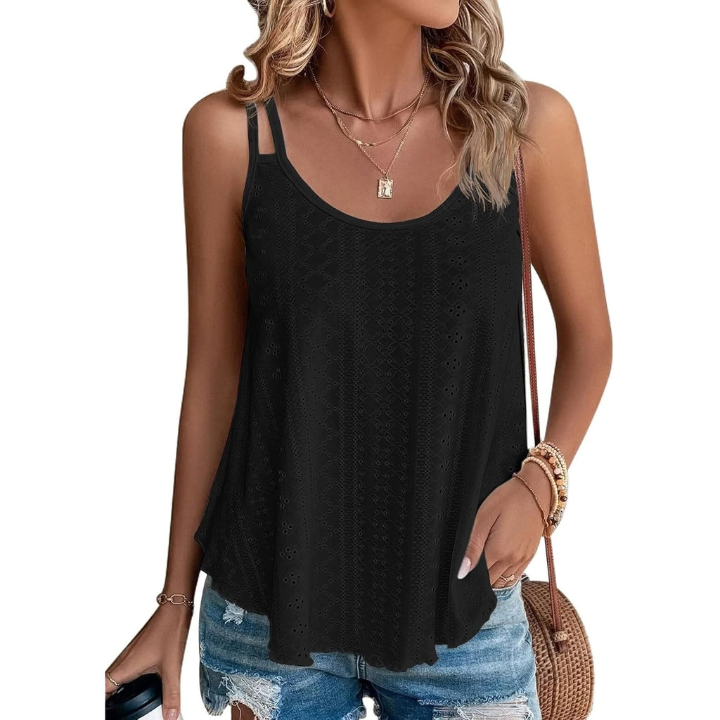 ATHMILE Women's Tank Tops Sleeveless Summer Top Spaghetti Strap Spring Shirt Loose Fit Beach Vacation 2025 Casual