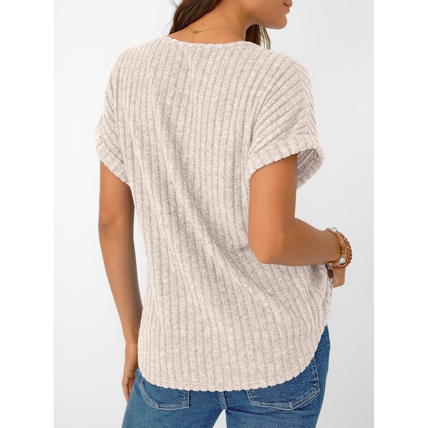 AUTOMET Women Tops Summer Sweaters Short Sleeve V Neck Shirts 2025 Spring Fashion Dressy Casual Business Tunic Blouses
