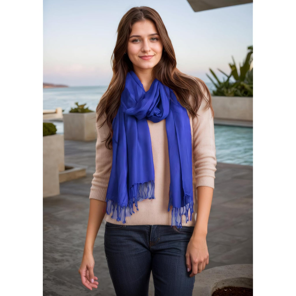 Achillea Soft Silky Pashmina Scarf for Women – Shawl Wrap for Evening Dresses, Bridesmaids, Weddings & Everyday Wear