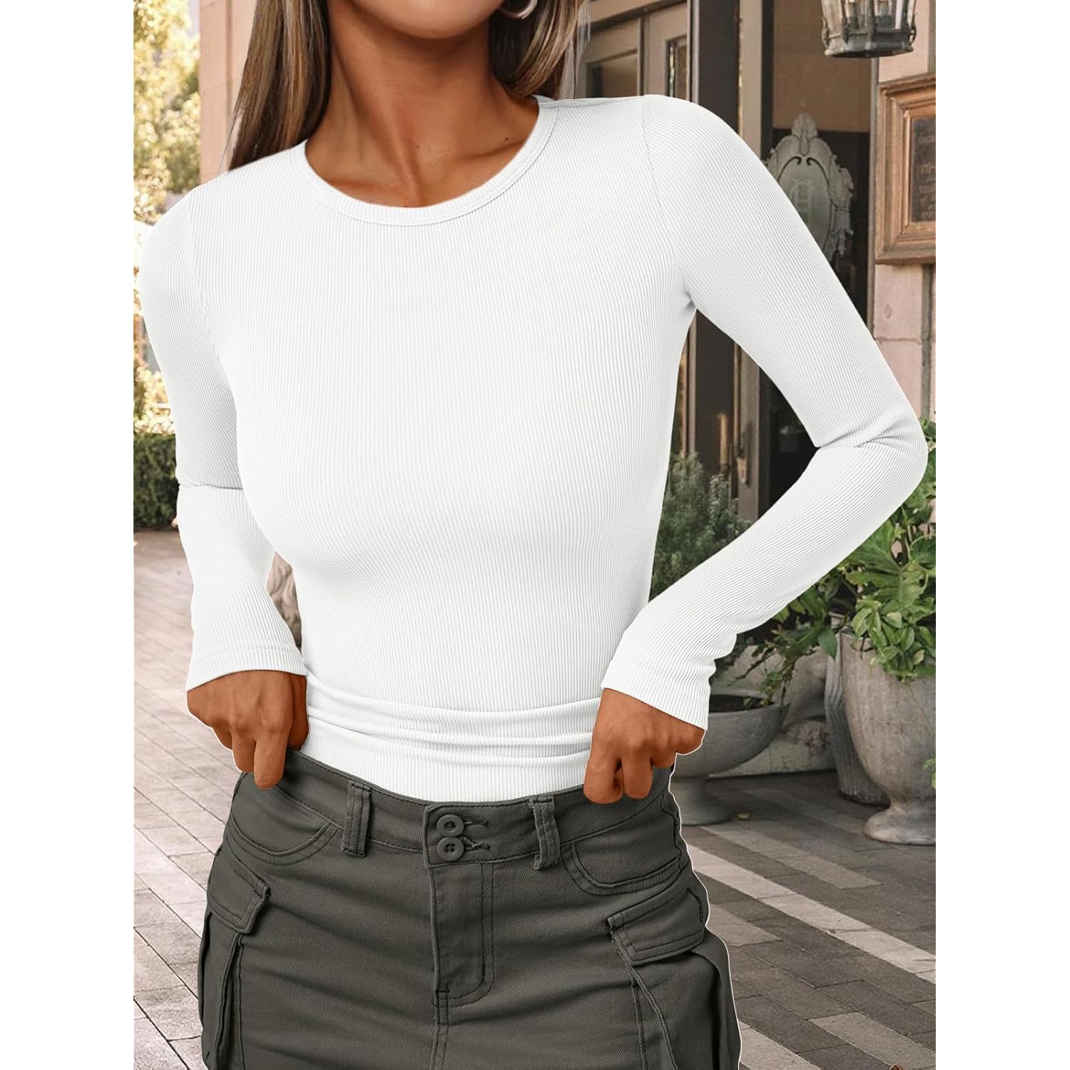 AUTOMET Womens Long Sleeve Shirts Tops Blouses Fall Fashion Outfits Y2k Clothes