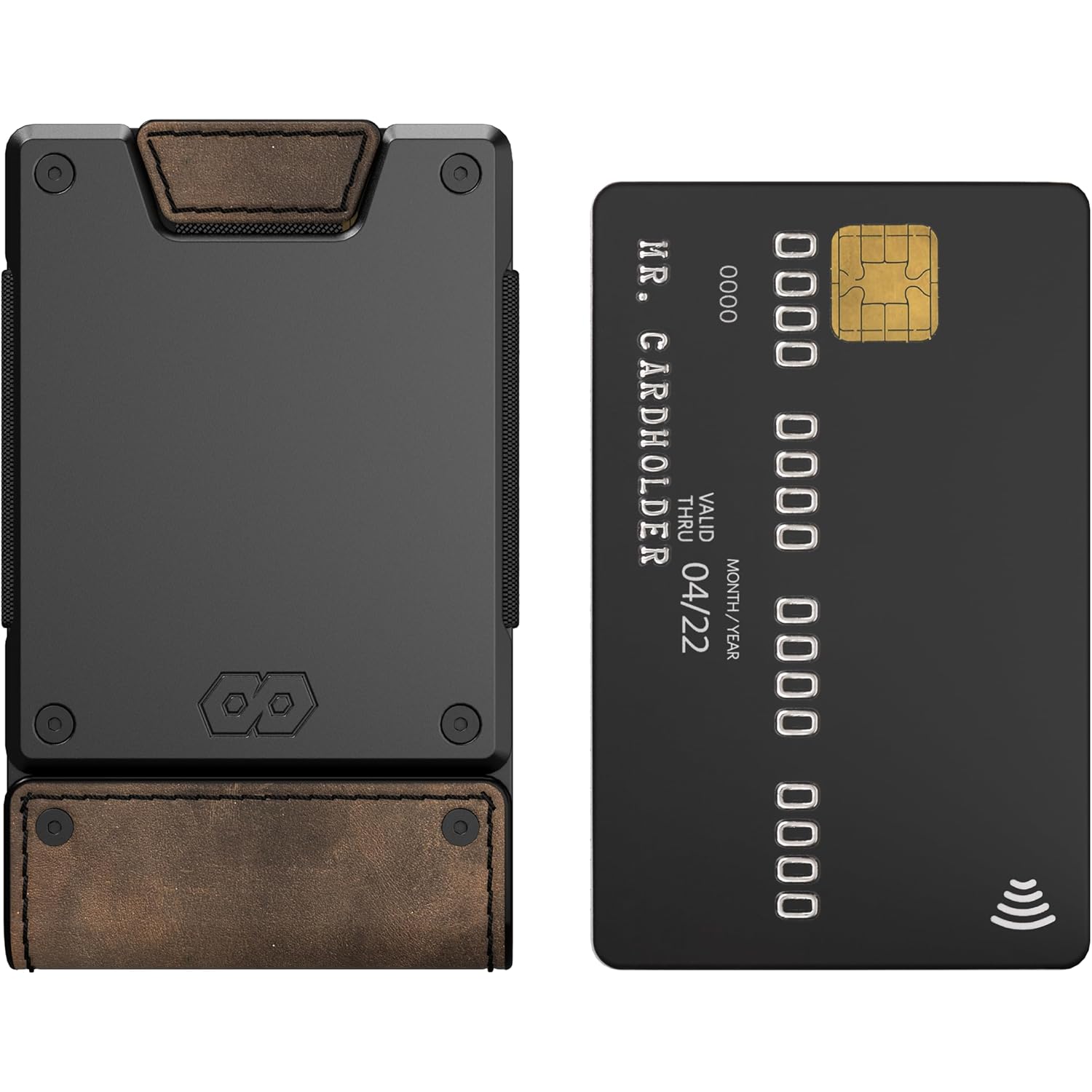 PROOF Wallet | Slim Minimalist Wallets for Men | Leather & Metal | RFID Wallet | Front/Back Pocket | Gift Box | Veteran Owned