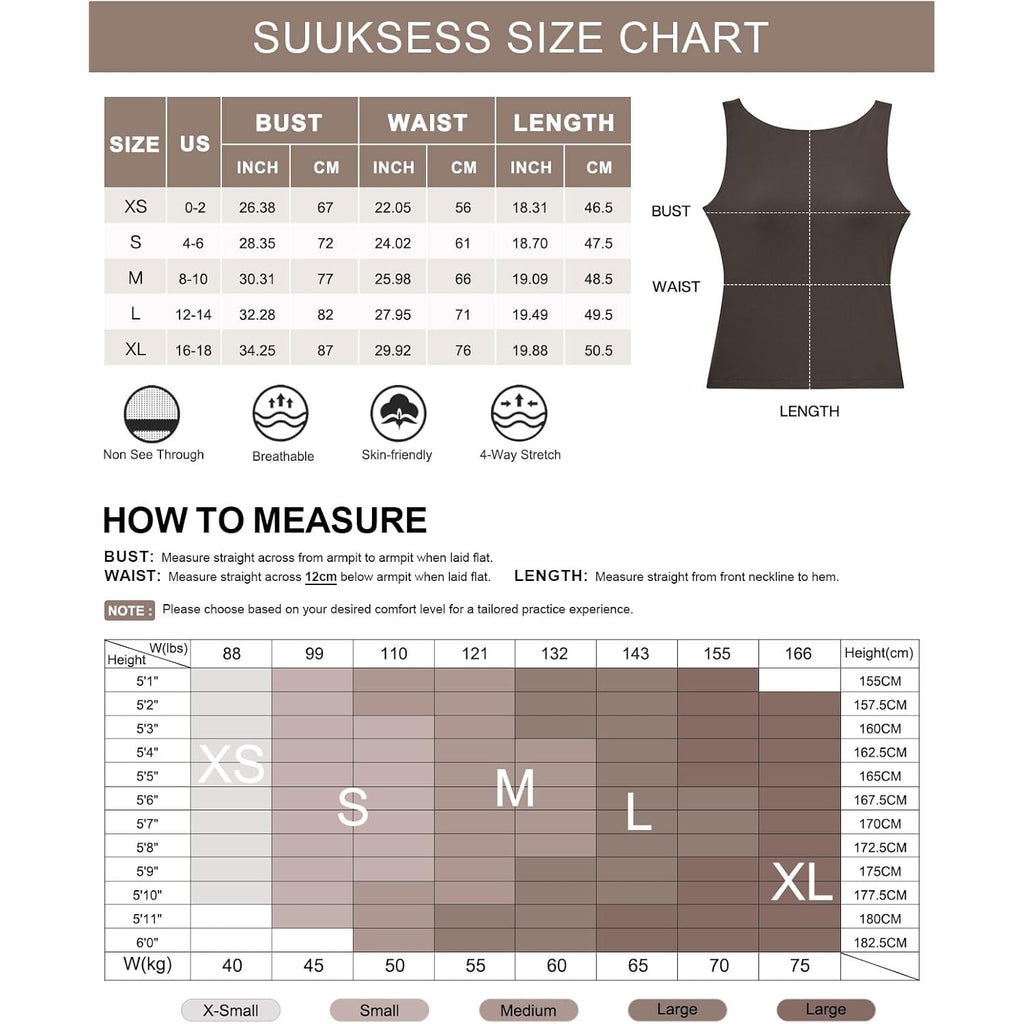 SUUKSESS Women Padded Open Back Boat Neck Tank Tops Double Lined Basic Shirts