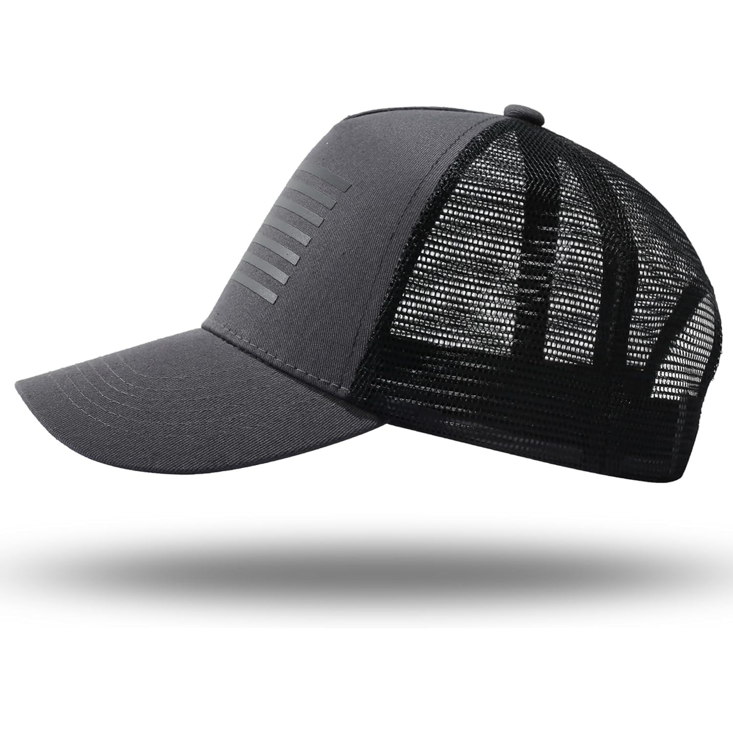 American Flag Trucker Hat - Snapback Hat, Baseball Cap for Men Women - Breathable Mesh Side, Adjustable Fit - for Casual Wear