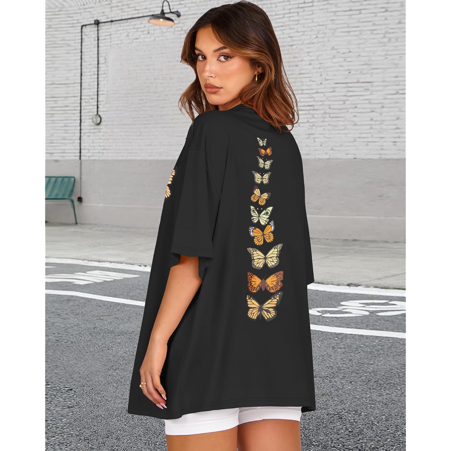 Womens Oversized Tshirt Graphic Tees Crew Neck Summer Short Sleeve Loose Fit Tops