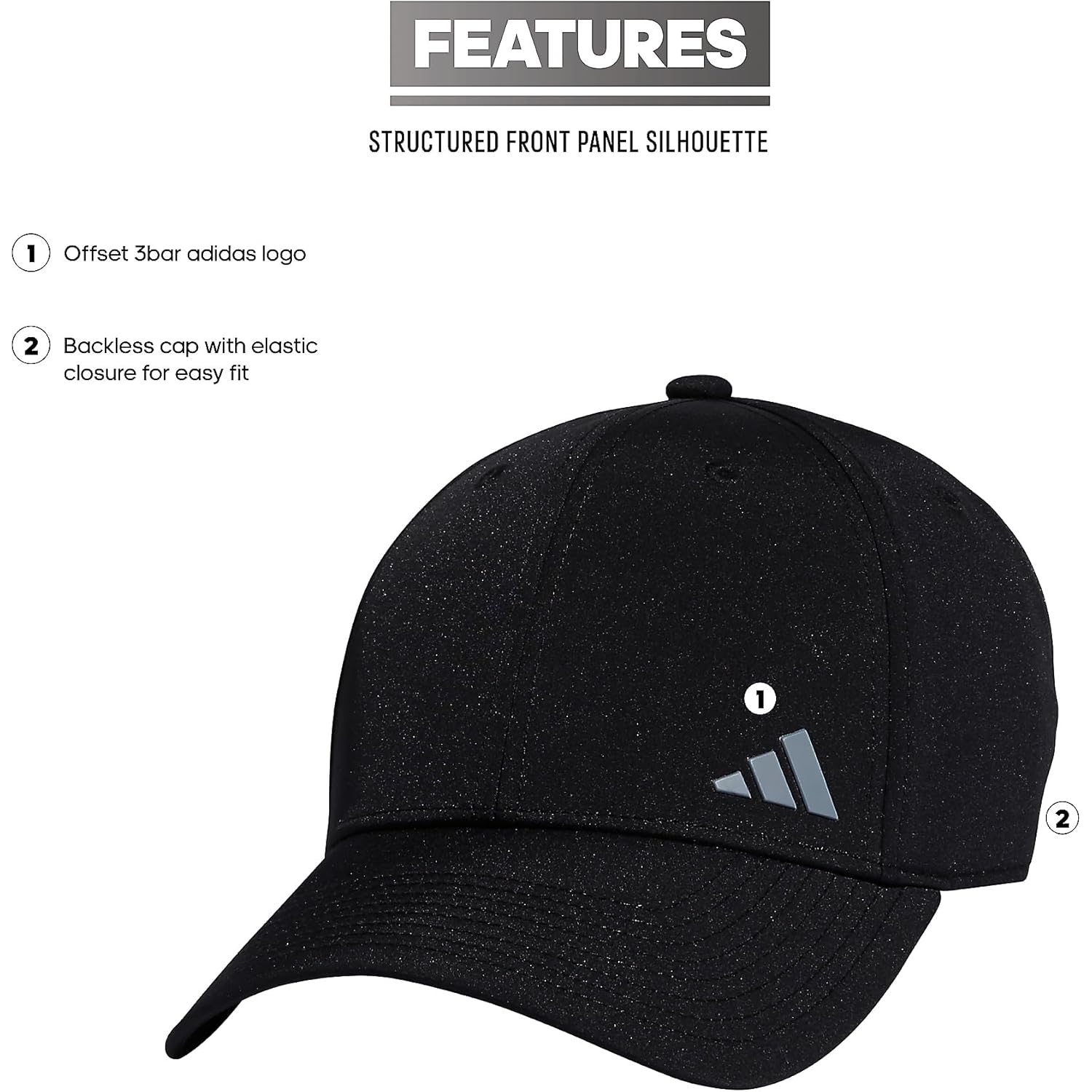 adidas Women's Backless Ponytail Hat Adjustable Fit Baseball Cap