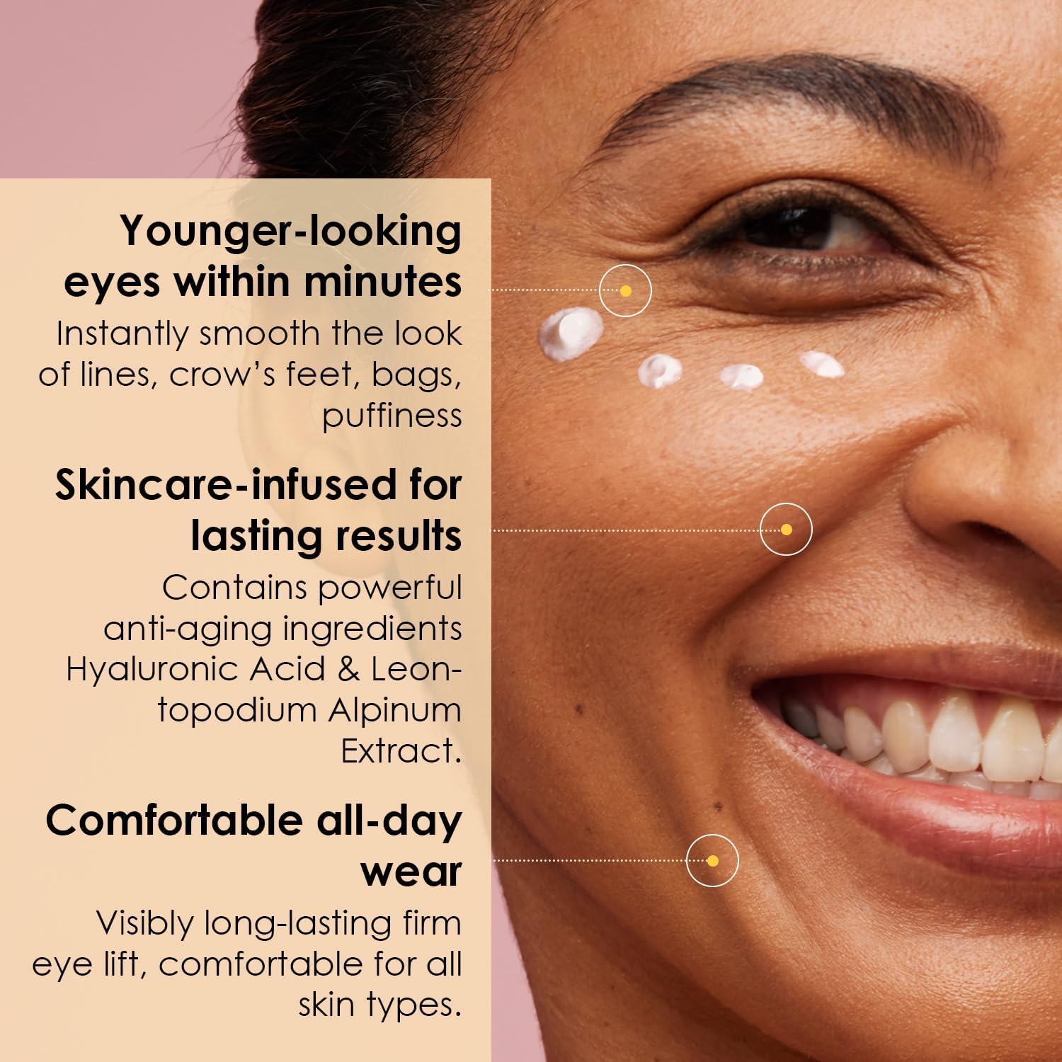 Instant Temporary Eye Tightener: Reduces Under Eye Bags, Dark Circles & Puffiness, Anti Aging Fine Lines, Firm That Delicate Skin Under Your Eyes 0.81 oz