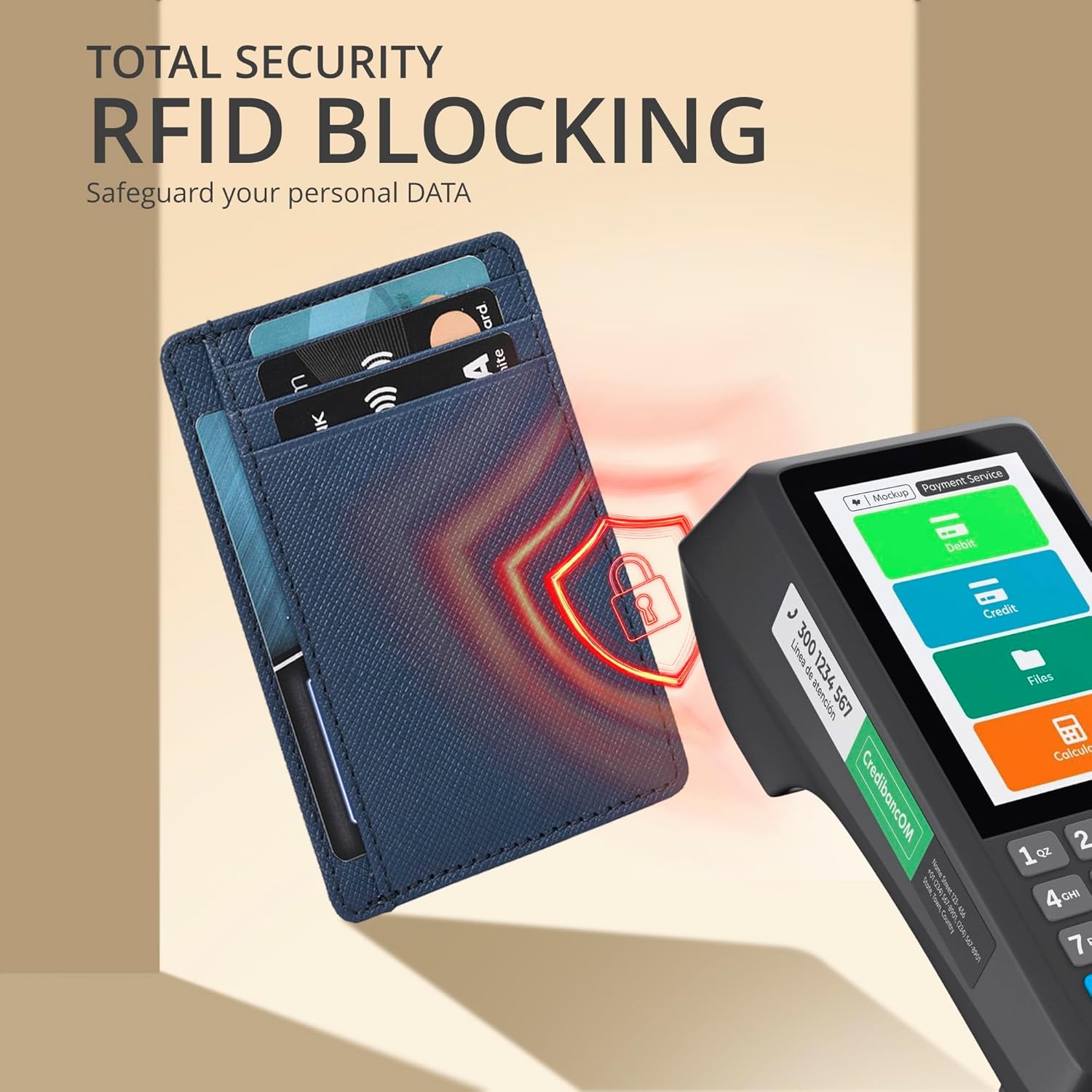 Real Leather Slim Minimalist Wallet for Men and Women -RFID Blocking Front Pocket Thin Credit Card Holder Stylish Wallets