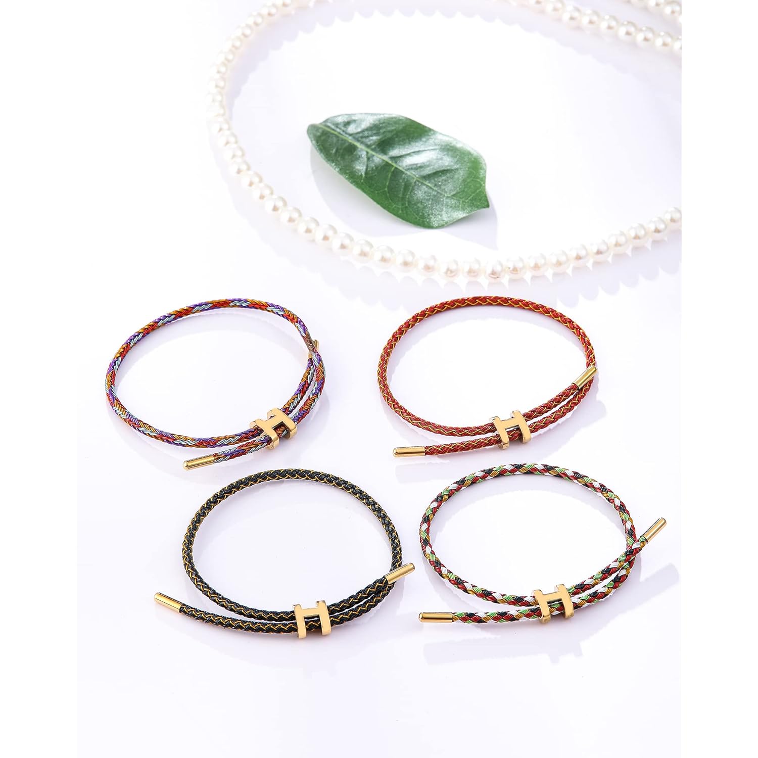 AIMADE Bracelets for Women Adjustable Charm Bracelet, 18k Gold-plated Buckle Design Titanium Steel Wire Rope Women's Gift Jewelry