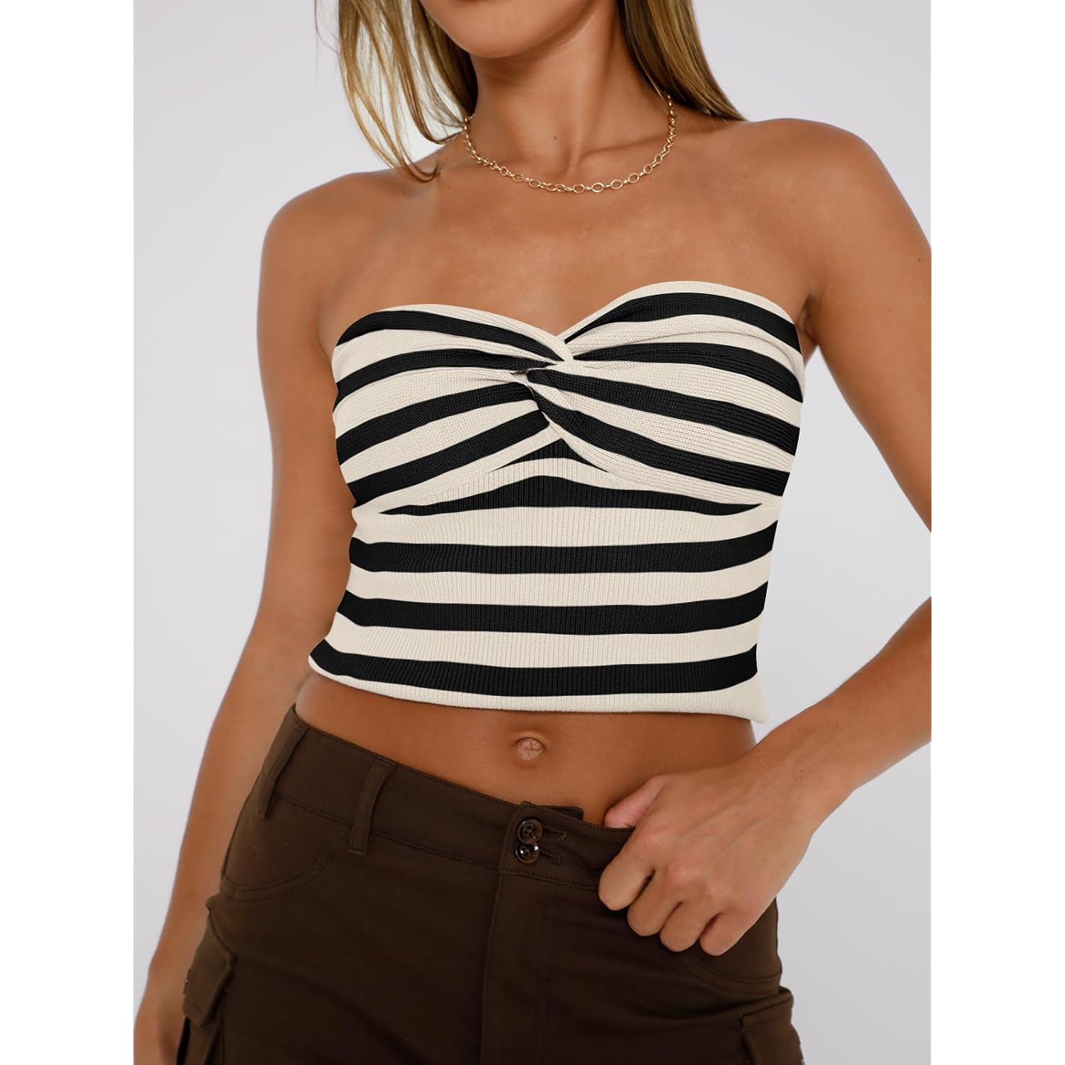 EFAN Womens Tube Tops Summer Outfits 2025 Casual Beach Vacation Clothes Sweaters Strapless Sleeveless Tank Tops