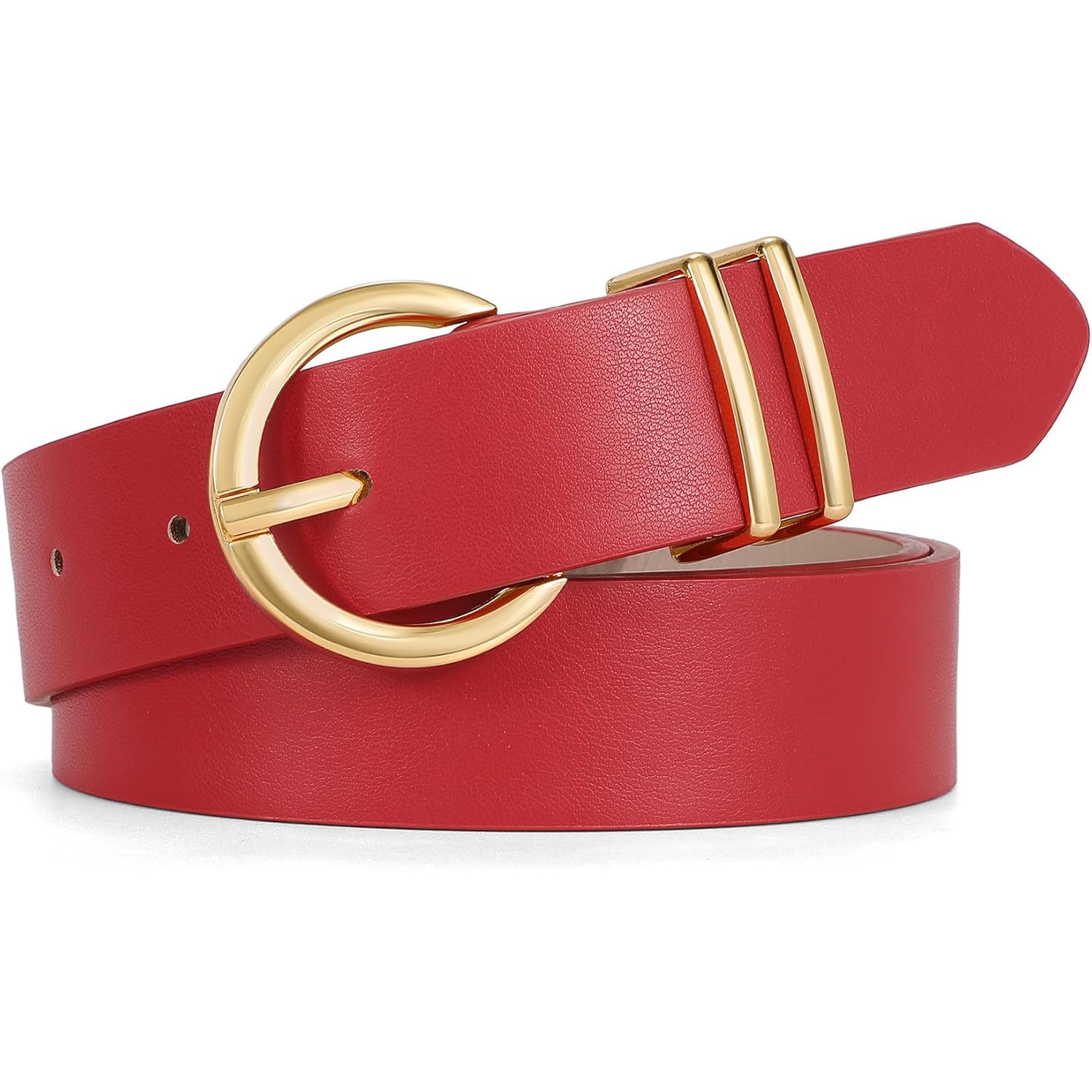 WHIPPY Women Leather Belt Fashion Design belt Gold Buckle Ladies Belt for Jeans Pants Dresses