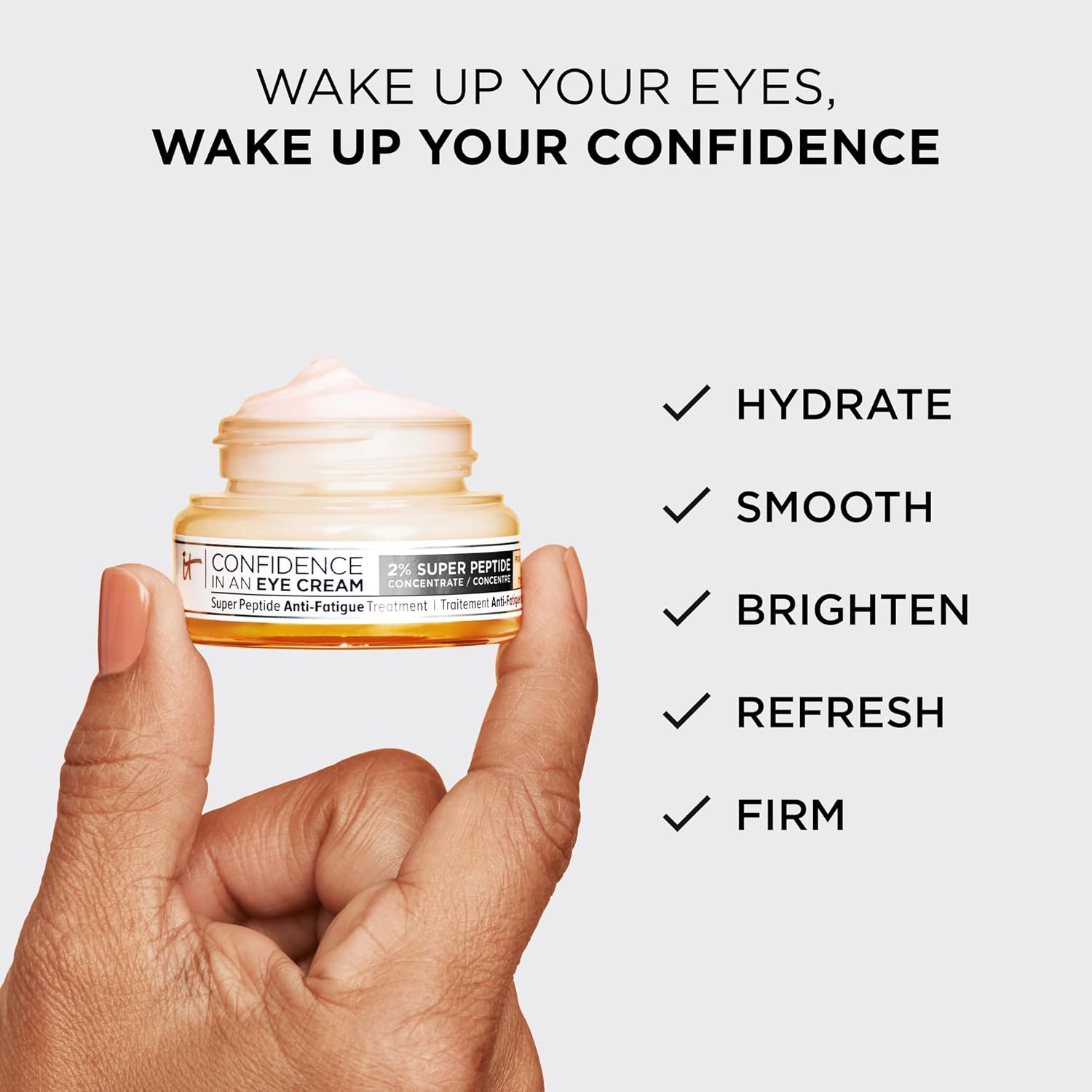 IT Cosmetics Confidence in an Eye Cream - Anti Aging Eye Cream for Dark Circles, Lightweight Formula Protects Skin Barrier, With 2% Super Peptide Concentrate, Fragrance-Free, For All Skin Types