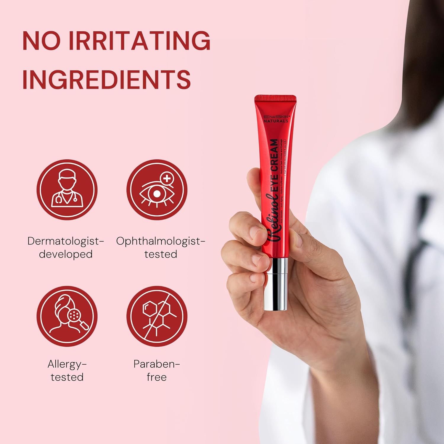 Retinol & Polypeptides Anti-Aging Eye Cream: Under Eye Treatment Reduces Wrinkles, Fine Lines, Dark Circles, Crow’s Feet & Puffiness – 0.85 Fl Oz