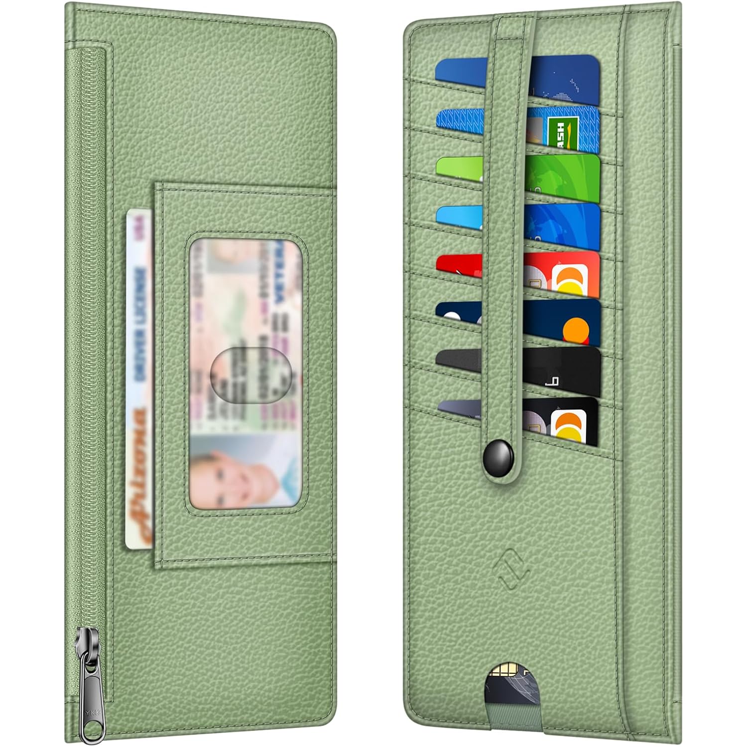 Fintie Slim Credit Card Wallet Holder Change Pouch, RFID Blocking Business Cards Cases with Zipper Pocket for Cash, Coin, Receipt