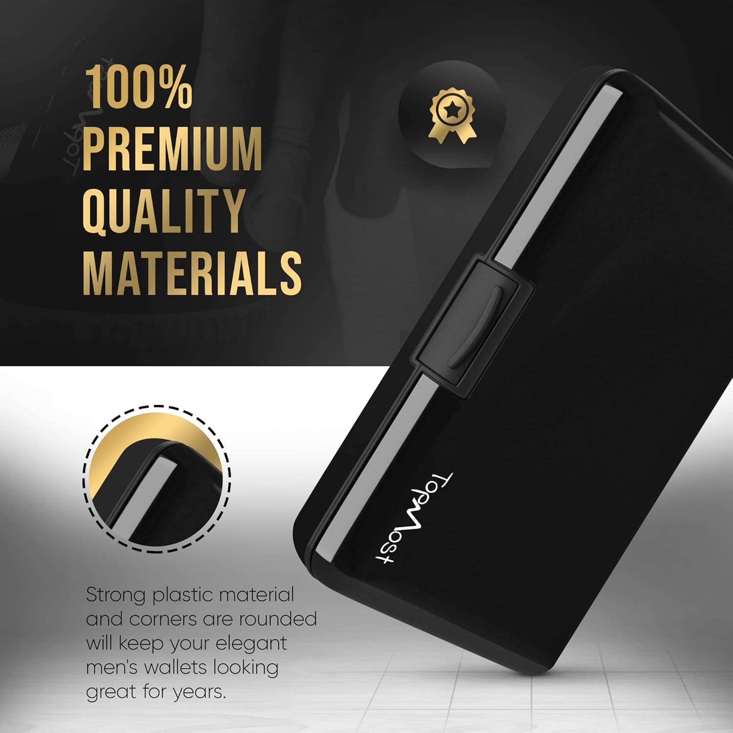 TopMost Aluminum Wallet, Card Case Wallet, Metal RFID Credit Card Holder for Men & Women, 6 Cotton Slots for 12 Cards And Bills, Rfd Protective
