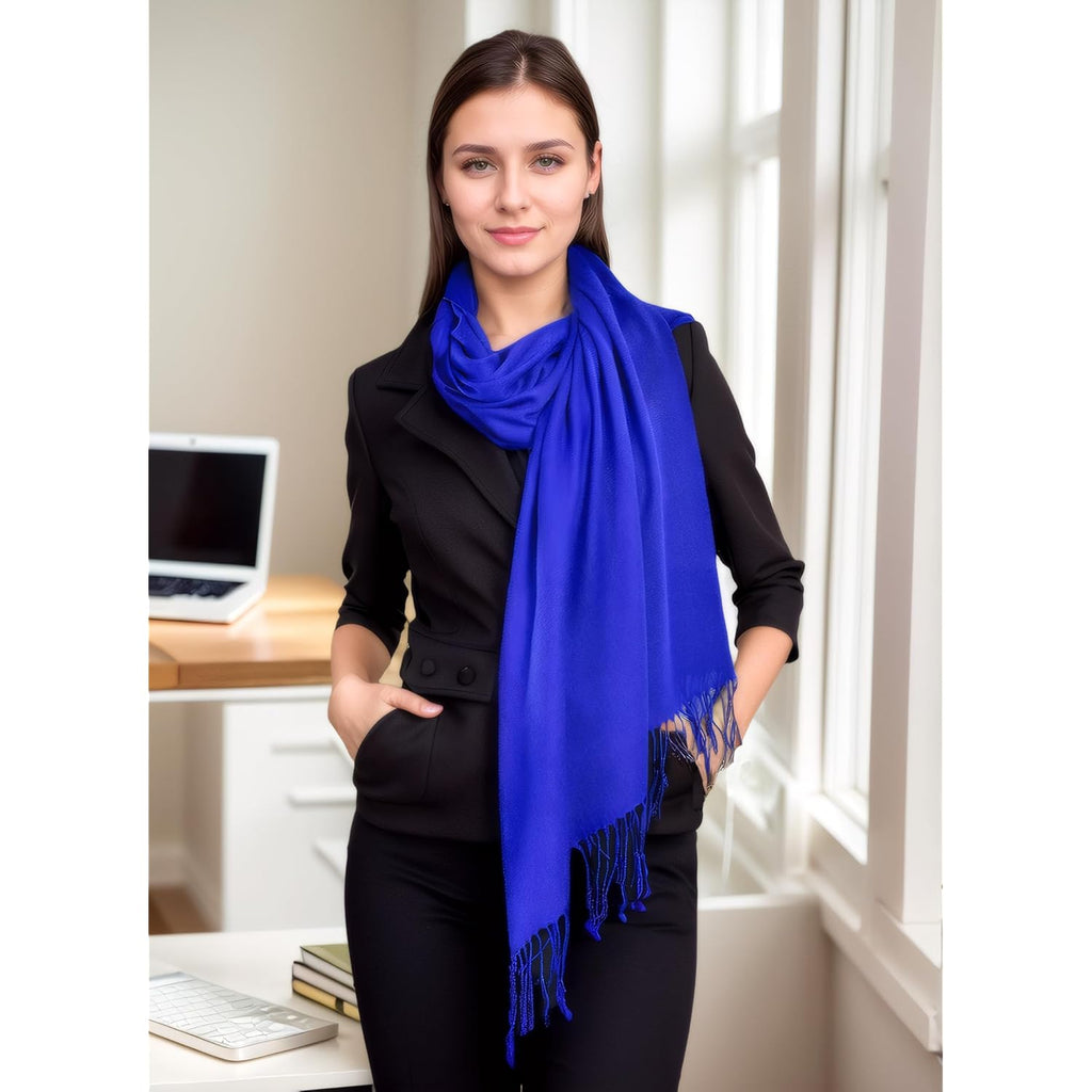 Achillea Soft Silky Pashmina Scarf for Women – Shawl Wrap for Evening Dresses, Bridesmaids, Weddings & Everyday Wear