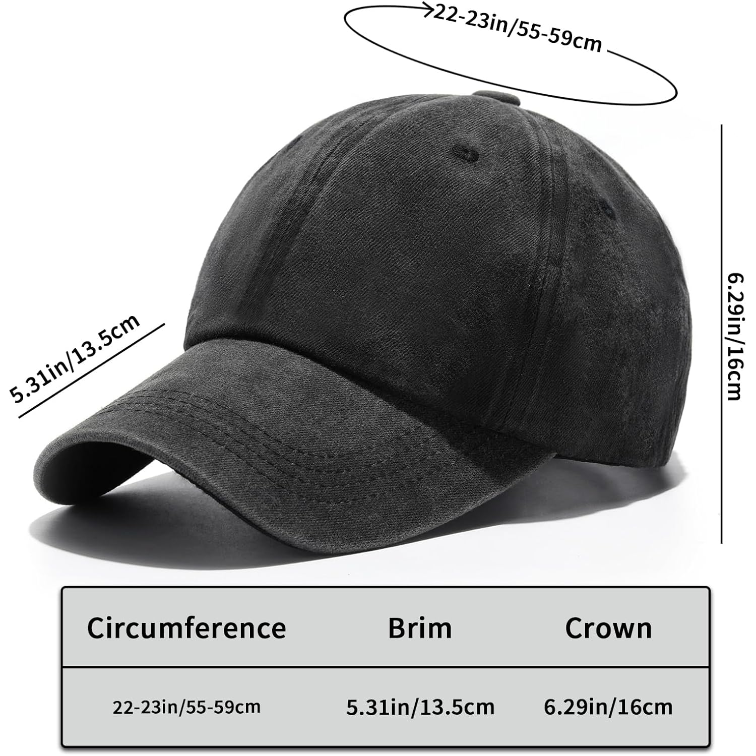 Adjustable Baseball Cap Men Retro Style Baseball Hat Women