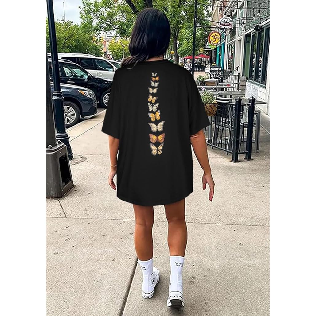 Womens Oversized Tshirt Graphic Tees Crew Neck Summer Short Sleeve Loose Fit Tops