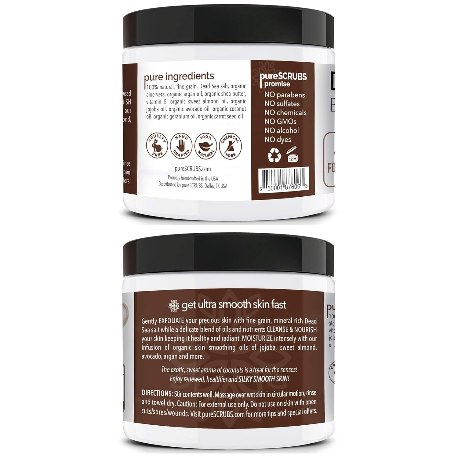 pureSCRUBS Premium Coconut Body Scrub Set
