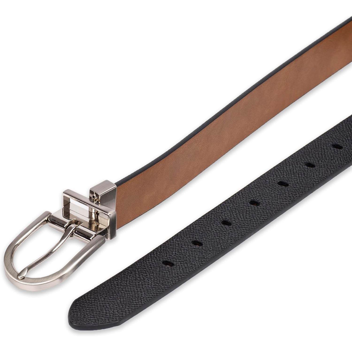 Calvin Klein Women's Two-in-One Reversible Dress Casual Belts for Jeans, Trousers and Dresses