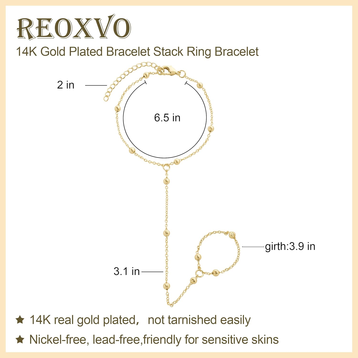 Reoxvo Dainty Bracelets for Women Trendy, Sterling Silver Plated Brass Link Chain Charm Bracelet Set for Women Stack 14K Gold Plated Brass Link Bracelets Jewelry Gift for Women
