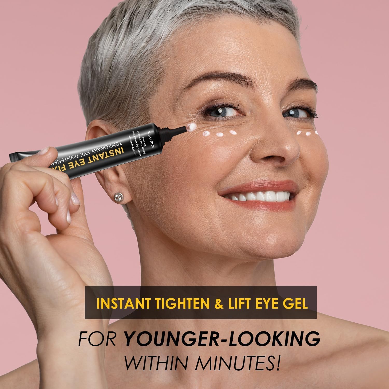 Instant Temporary Eye Tightener: Reduces Under Eye Bags, Dark Circles & Puffiness, Anti Aging Fine Lines, Firm That Delicate Skin Under Your Eyes 0.81 oz