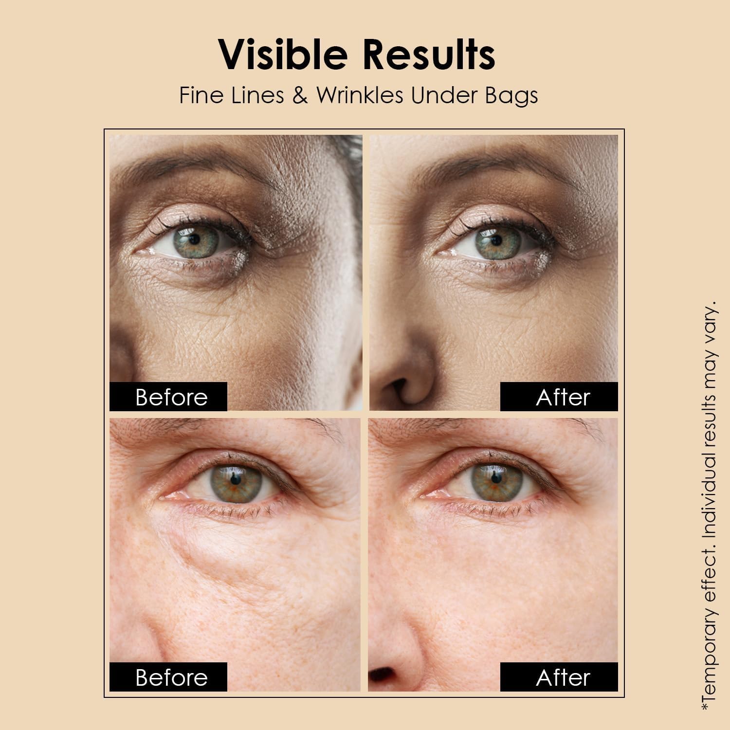 Instant Temporary Eye Tightener: Reduces Under Eye Bags, Dark Circles & Puffiness, Anti Aging Fine Lines, Firm That Delicate Skin Under Your Eyes 0.81 oz