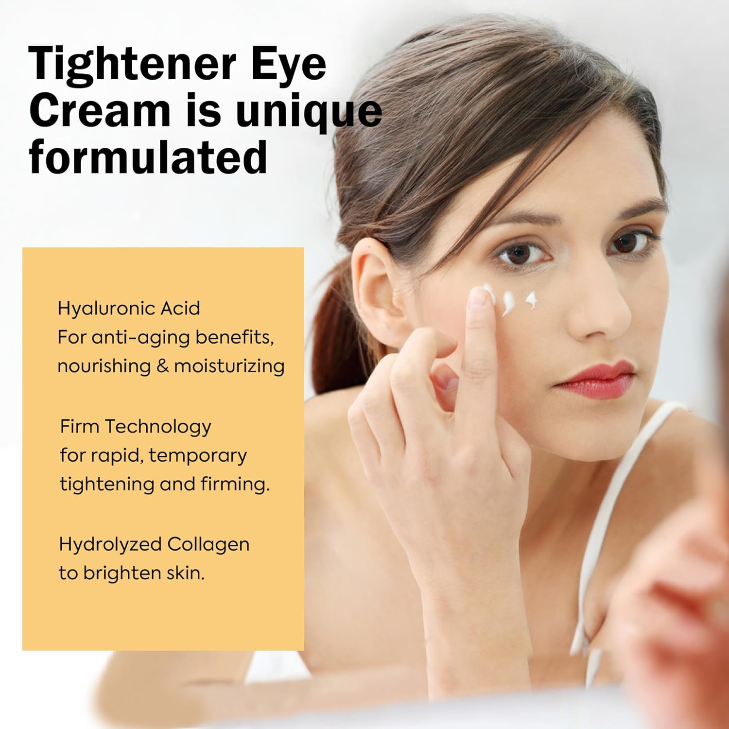 Instant Temporary Eye Tightener: Reduces Under Eye Bags, Dark Circles & Puffiness, Anti Aging Fine Lines, Firm That Delicate Skin Under Your Eyes 0.81 oz