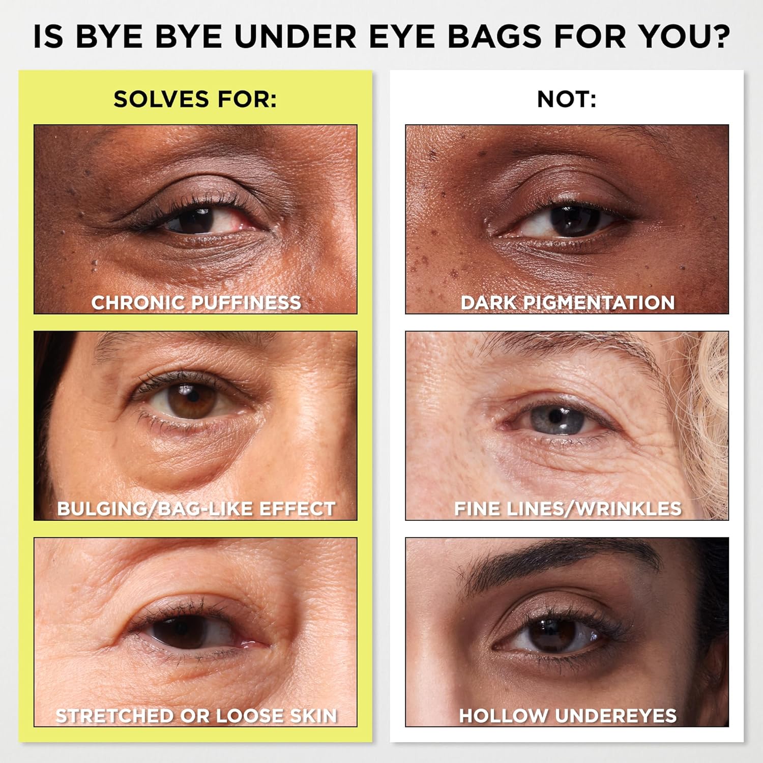 IT Cosmetics Bye Bye Under Eye Bags Treatment For Women & Men – Temporary Eye Bag Reducer & Undereye Corrector Depuffs, Tightens, Smooths & Reduces Look of Wrinkles & Fine Lines - 0.5 Fl. Oz
