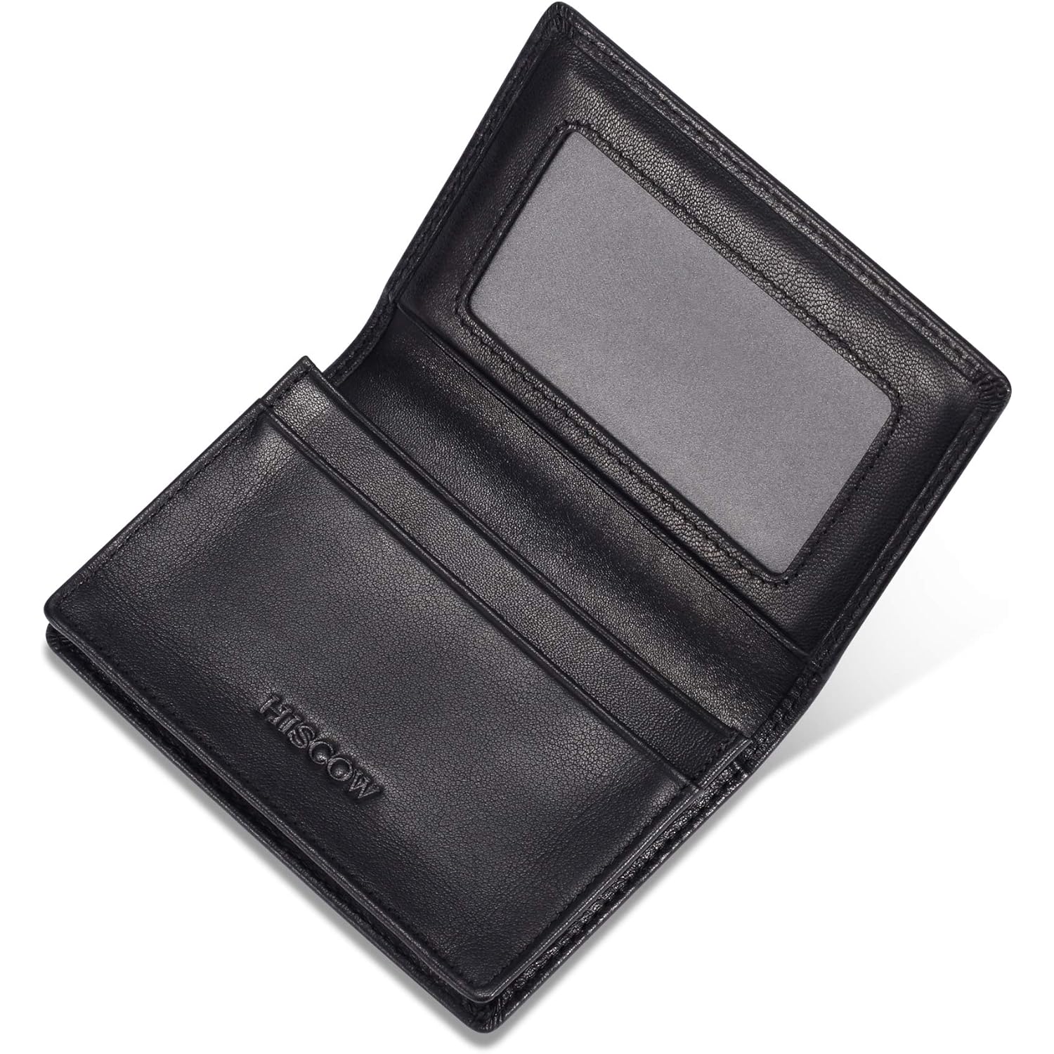 Leather Business Card Case Holder for Men & Women, Italian Calfskin