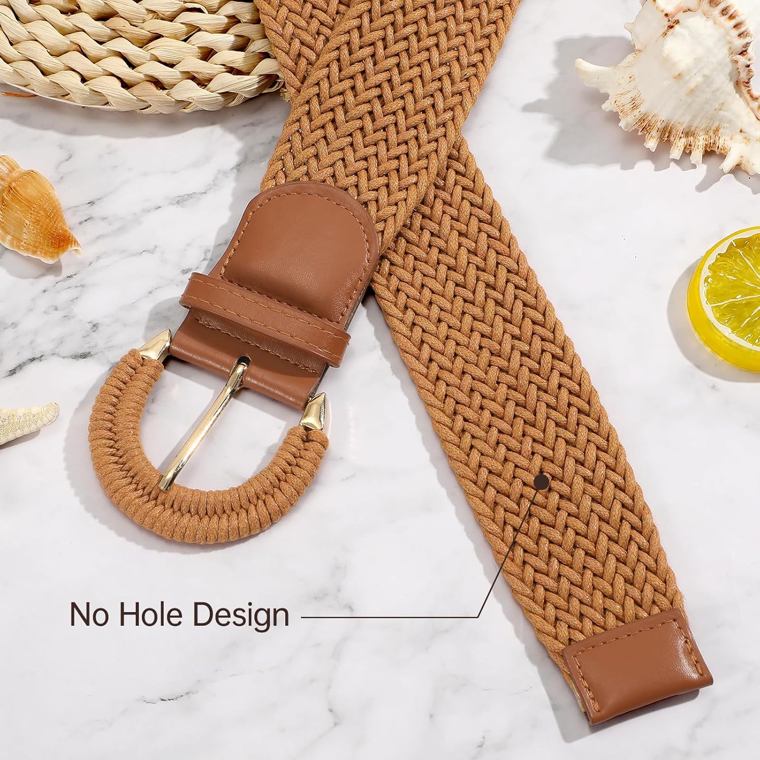 Women Wide Woven Belt for Dresses Fashion Rattan Braided Waist Belt Straw Raffia Boho Belt for Jeans