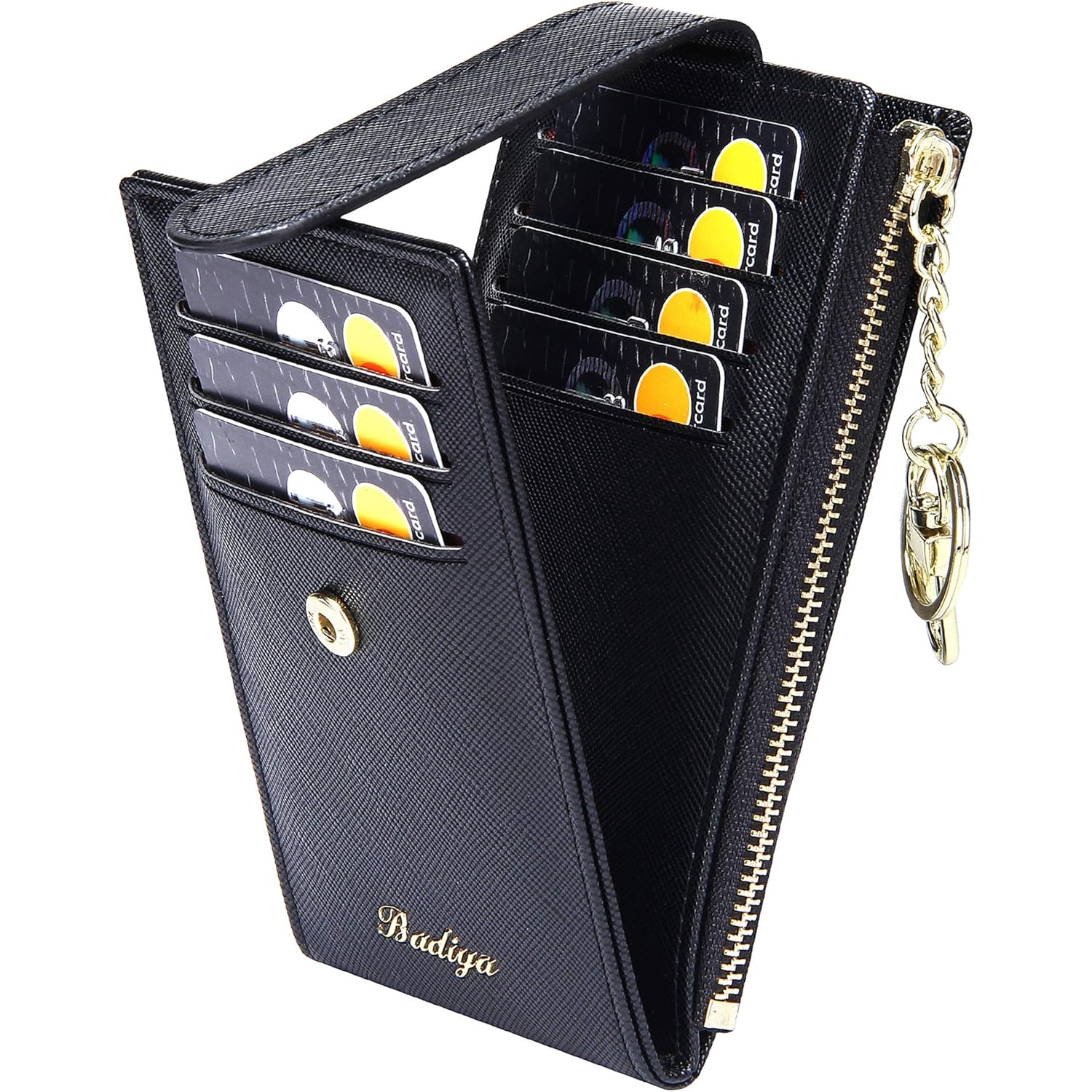 Badiya Card Holder Wallet for Women RFlD Slim Wallets Bifold Multi Card Case Coin Purse